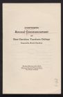Program for the Eighteenth Annual commencement of East Carolina Teachers College